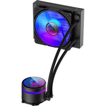 Gamemax procesora dzesētājs ICEBURG 120 BK, 62.82 cfm, TDP līdz 180W, ARGB LED apgaismojums, 800-2000 rpm (ICEBURG 120 BK)