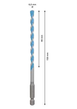 Univ. urbis MultiConstr. HEX-9, 6x90x150 mm, Triecienurbjmašīnām/triecienskrūvgriežiem, urbjmašīnām/skrūvgriežiem, tiecienskrūvgriežiem EXPERT HEX-9 MULTI CONSTRUCTION URBIS, 2608900575, BOSCH (2608900575)