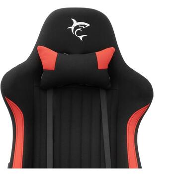 White Shark DARK DEVIL игровое кресло, 120кг, 46-56см, 160°, 2D подлокотники, подушки для головы и поясницы, черный/красный (DARK DEVIL)
