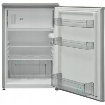 Sharp холодильник SJ-UE121T0S-EU, 84см, 105л, F, 40дБ, 145кВтч/год, серебристый, механическое управление, подсветка (SJ-UE121T0S-EU)
