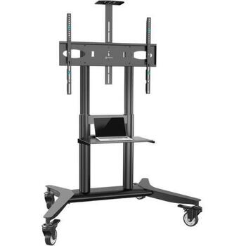 Onkron TV statīvs TS1871-B, 55-90 collu, maksimālā slodze 90 kg, augstuma regulēšana 1085-1590 mm, melns (TS1871-B)