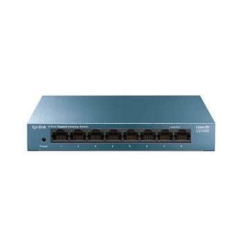 TP-LINK LS108G настольный коммутатор, 8x10/100/1000Mbps, 11.9 Mpps, 4K MAC, 16KB, QoS, Plug and Play (LS108G)