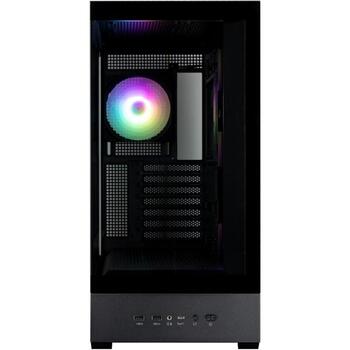 Zalman P40 DS ATX Mid Tower корпус, 4 x 120mm ARGB вентилятора, черный, 9.1-дюймовый ЖК-дисплей, 420mm GPU, 165mm CPU кулер (P40 DS BLACK)