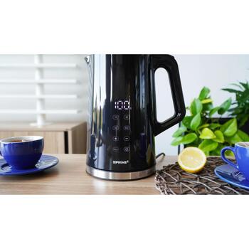 Prime3 Чайник SEK61, 800 W, 1.7 л, 1.03 кг, 360° поворот, регулятор температуры, автоматическое отключение (SEK61)
