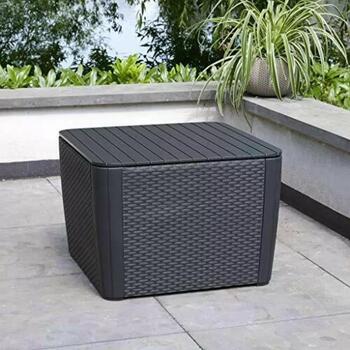 Keter Садовый стол/ящик для хранения Luzon Plus 29208454939, 57x57x43см, 5.1кг, устойчив к погоде (29208454939)