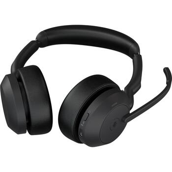 Jabra austiņas Evolve2 55 25599-999-899, 28mm, 20-20000Hz, Bluetooth 5.2, USB-C, 18h, ANC, mikrofons (25599-999-899)