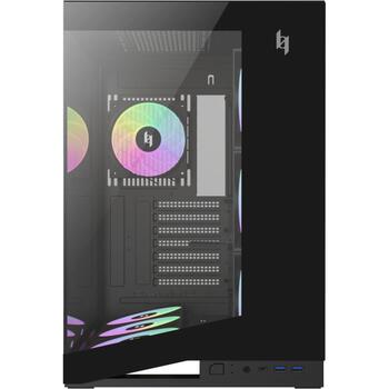 Gamemax Корпус NEX C56 BK, 7, ATX, 2xUSB 3.2 Gen 1, 1xUSB-C 3.2 Gen 2, 1x наушники, 4 внутренних отсека (NEX C56 BK)