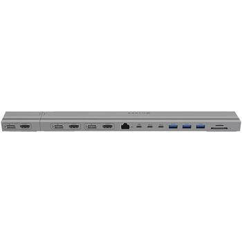 Hyper док-станция HD156-GL, 3x HDMI 4K 60Hz, 3x DP 4K 60Hz, 2x USB-C 10Gbps, USB-C PD 100W, USB-A 10Gbps, 2x USB-A 5Gbps (HD156-GL)