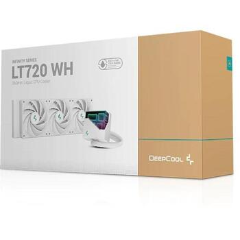 Deepcool CPU šķidrā dzesētāja LT720 R-LT720-WHAMNF-G-1, 360 mm, 85,85 cfm, 3 ventilatori, RGB apgaismojums (R-LT720-WHAMNF-G-1)