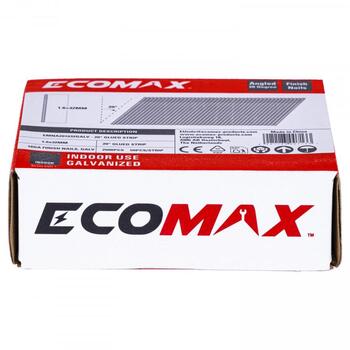 Ecomax отделочные гвозди EMNA201632GALV&EMX, 32 мм, 1,6 мм, 20°, 16GA, 2500 шт, электрогальванизированные, 50 шт/полосе (EMNA201632GALV&EMX)