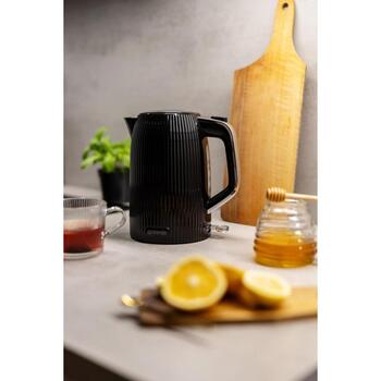 Gorenje Чайник K17DPB, 1.7 L, 2200 W, Пластик/Нержавеющая сталь, 360° поворотная база, Черный (K17DPB)