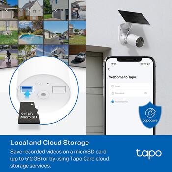 TP-LINK Tapo C410 KIT, 2K 3MP, 2304x1296, 15fps, 125°, 9m, IP65, 512GB, Wi-Fi, солнечная система питания (TAPOC410KIT)