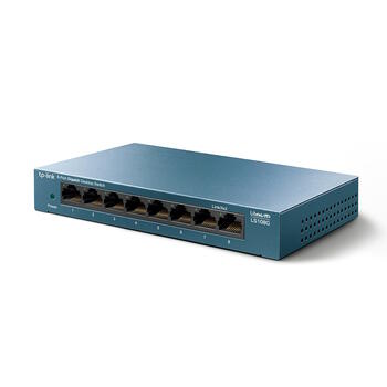 TP-LINK LS108G настольный коммутатор, 8x10/100/1000Mbps, 11.9 Mpps, 4K MAC, 16KB, QoS, Plug and Play (LS108G)