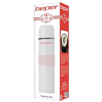 Beper Термос BI.504, 500ml, нержавеющая сталь, красная точка, кружка (BI.504)