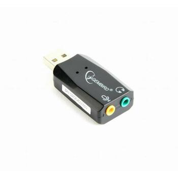 Gembird USB звуковая карта SC-USB2.0-01, 1 выход для наушников, 3.5 мм, USB интерфейс, вход для микрофона (SC-USB2.0-01)