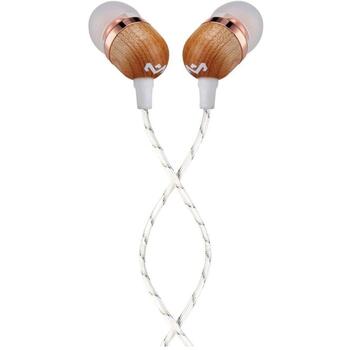 Marley Наушники EM-JE041-CPE, 3.5mm, 18Ω, 9mm, 1-кнопочный пульт, шумоподавление, 2 размера силиконовых гелей (EM-JE041-CPE)