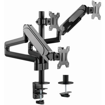 Gembird крепление для LCD монитора MA-DA3-01, 2 руки, 21 кг, 17-27 дюймов, VESA 75x75/100x100, черный (MA-DA3-01)