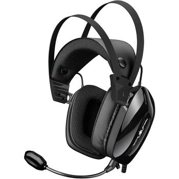 White Shark Austiņas GOTTAN-B, 350g, Melna, 2m, 53mm, 16Ω, 20Hz-20KHz, vadu, virs ausīm, mikrofons, skaļuma regulētājs (GOTTAN-B)