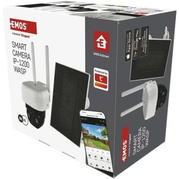 Emos уличная камера IP-1200 WASP H4067, 5MPx, 9 200 mAh, IP44, 135°, ночное видение, двусторонняя связь (H4067)