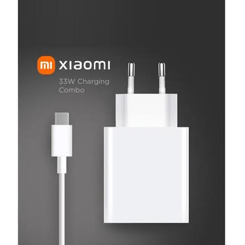 Universāls USB ligzdas lādētājs ar USB uz USB-C kabeli 33W telefona un planšetes uzlādei balts BHR9956EU Xiaomi (BHR9956EU)
