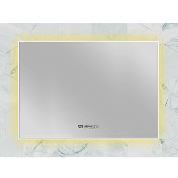 Infrasarkanais spoguļa sildītājs vannas istabai ar LED apgaismojumu un WiFi vadību sienas 600W IP24 Sani Mirror LED 600 White Eurom (350722)