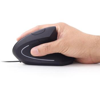 Gembird USB datorpele MUS-ERGO-01, 3200DPI, 6 pogas, ergonomisks, optiskais, vertikāls dizains (MUS-ERGO-01)