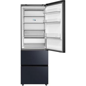 Midea Комбинированный холодильник MDRB542BIE70, 191см, 257л, 135л, 38дБ, класс E, серый, No Frost, дисплей (MDRB542BIE70)