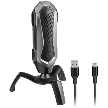 Tracer Spider RGB микрофон TRAMIC46853, 1.7m, 45dB, 2200Ω, 3.5mm аудио разъем, USB Type-A, 360 градусов поворот (TRAMIC46853)