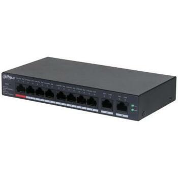Dahua DH-CS4010-8GT-110 управляемый коммутатор, 10 RJ-45 портов, 8 PoE портов, 20 Gbit/s, 54 V, металлический корпус (DH-CS4010-8GT-110)