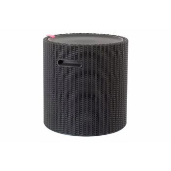 Keter Cool Stool 29200045590, 44x44x44cm, садовый столик/ящик для хранения, коричневый, устойчив к УФ (29200045590)