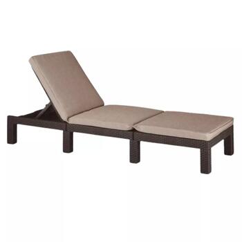 Keter Jaipur шезлонг с подушкой 29207188599, 187,5x58,2x29см, 110кг, 4 положения, складной, коричневый (29207188599)