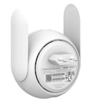 Ruijie Reyee RG-EW1200R Wi-Fi Pastiprinātājs (5GHz 867Mbps / 2.4GHz 300Mbps, 1-Portu 10/100Mbps WAN/LAN, Mesh Atbalsts) Balts (RG-EW1200R)