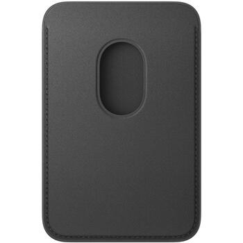 Apple iPhone FineWoven кошелек с MagSafe MK9L4ZM/A, черный, ткань FineWoven, магнитное крепление, Find My, 3 карты (MK9L4ZM/A)