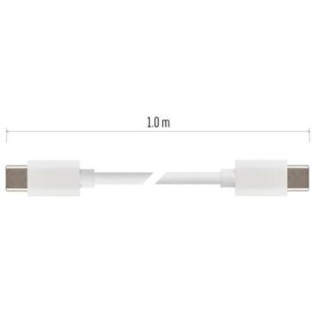 Emos USB кабель SM7027W, 1м, белый, 2.0, 60W, 3A, 480Mbit/s, C-C, PVC (SM7027W)