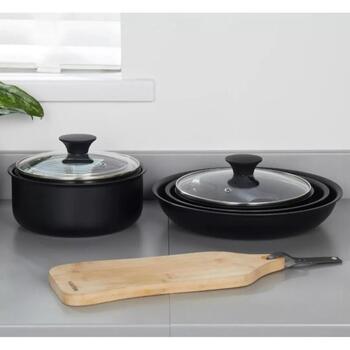 Salter Кухонный набор BW12055IS, сковороды 20/24/28см, кастрюли 16/18/20см, 3 крышки, 2 ручки, 3 принадлежности (BW12055IS)