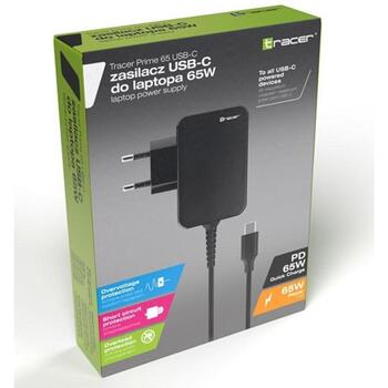 Tracer Ziemas 65W USB-C Ziemas lādētājs TRAAKN47201, 65W, USB-C, tīkla izmantošana (TRAAKN47201)