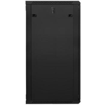 Lanberg настенный шкаф 19'' 27U WF01-6627-10B, 600x600mm, 60kg, IP20, стеклянная дверь, 2 вентиляционных отверстия (WF01-6627-10B)