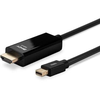 Lindy Видео кабель адаптер 36926, 1 м, HDMI Type A (мужской), Mini DisplayPort (мужской), 3840 x 2160, черный (36926)