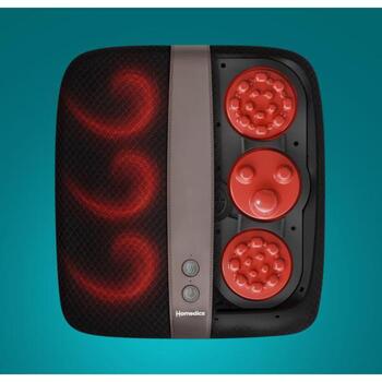 Homedics Pēdu masieris (Šiatsu) FM-TS12H-EU, 28 mezgli, 2 zonas, 1 režīms, sildīšana, melns/pelēks (FM-TS12H-EU)