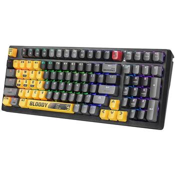 A4Tech Клавиатура A4TKLA47389, USB, Черный, Пестрый, Механическая, Линейная, RGB, Anti-Ghosting, Мультимедийные клавиши (A4TKLA47389)