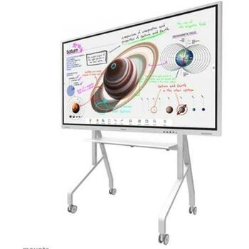 Neomounts televizora statīvs FL50-525WH1, 55-86 collu, 76 kg, regulējams augstums 106-136 cm, 4 pozīcijas (FL50-525WH1)