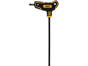 Vorel T veida rokturis TORX atslēga 56635, T30, 14 mm, 76 mm, 150 mm, CrV 6150 tērauds, melnota virsma, PP un TPR rokturis (56635)