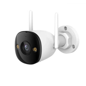 IMOU Bullet 2E IPC-K3DP-5H0WF наружная Wi-Fi IP-камера 5 МП 2880×1620 фиксированный объектив 2.8 мм Wi-Fi IEEE802.11b/g/n/ax Dual Antenna Smart Color ночное видение до 30 м детекция людей и движения встроенный микрофон прожекторы двухсторонний аудио слот 