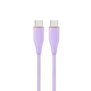 Gembird Кабель CC-USB2S-CMCM-1.5M-P USB-C 1.5м, Фиолетовый, 60Вт зарядка, USB 2.0, синхронизация данных (CC-USB2S-CMCM-1.5M-P)