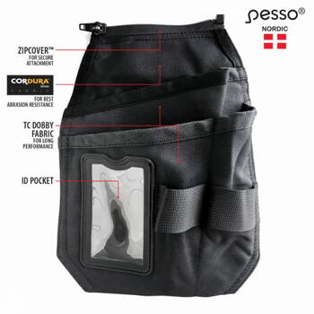 Pesso POCKET2R piekaramās kabatas darba biksēm, Cordura, labā puse, S STD, 0.15 kg, saderīgas ar KDSTRETCHP, DPSTRETCHP, Mercury (POCKET2R)