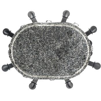 Giles & Posner Настольный раклет EK1872GV2VDE, 1200W, каменная плита 43x30см, 8 сковородок, 8 лопаток, регулируемый термостат (EK1872GV2VDE)