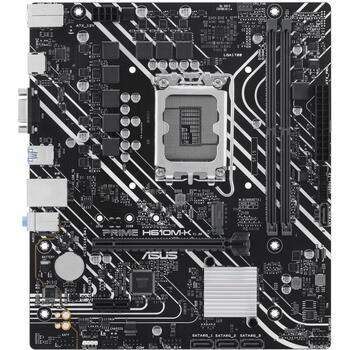 Asus Mātesplate PRIME H610M-K, LGA 1700, DDR5, 2 DIMM, 1 M.2, PCIe 4.0, 4 SATA III, 1 HDMI, 1 Gb Ethernet (PRIMEH610M-K)
