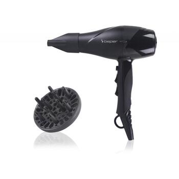 Beper Фен P301ASC002, 2200W, 2 скорости, 3 температурных режима, 2 насадки, диффузор, съемный фильтр, холодный воздух (P301ASC002)