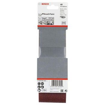 Slīplentes komplekts kokam un krāsai, 75x533mm, grauds 220, 3 gab., 2608606074, BOSCH (2608606074)