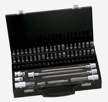 Uzgaļu komplets, BE5049T, TORX, HEX, 49 Gab., BE5049T, BAHCO (BE5049T)